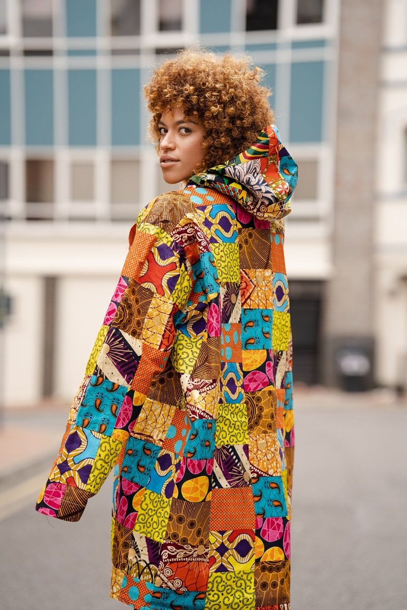Patchwork Hooded Jacket - Continent Clothing