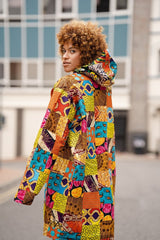 Patchwork Hooded Jacket - Continent Clothing