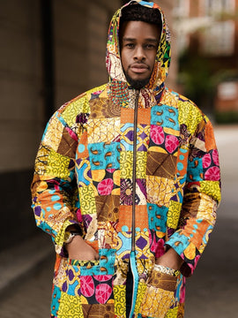 Patchwork Hooded Jacket