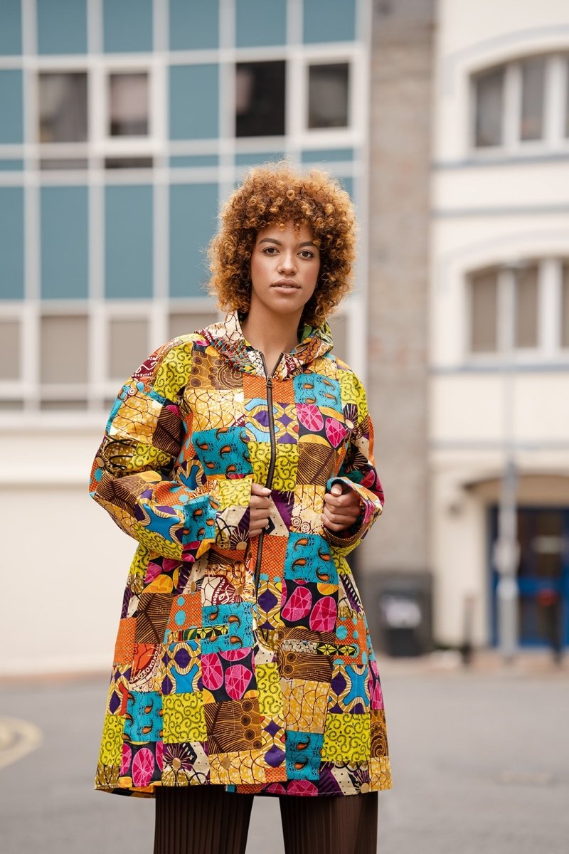 Patchwork Hooded Jacket - Continent Clothing