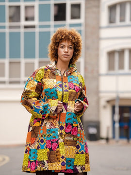 Patchwork Hooded Jacket
