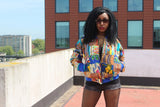 Patchwork Jacket in Ankara - Festival Jacket - Continent Clothing