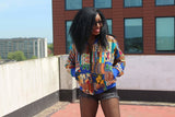 Patchwork Jacket in Ankara - Festival Jacket - Continent Clothing