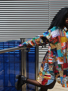 Patchwork Oversize Camicia Abito - Abito Festival