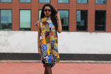 Patchwork Shirt Dress - Crazy Colourful Festival Dress - Continent Clothing