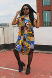 Patchwork Shirt Dress - Crazy Colourful Festival Dress - Continent Clothing