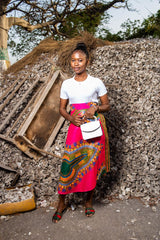 Pink Dashiki Maxi Skirt - The Continent Clothing
