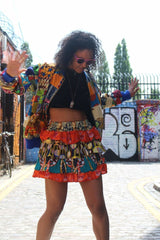 Retro Bomber Jacket in Patchwork - Continent Clothing
