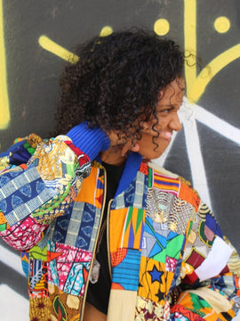 Bomber retrò in patchwork