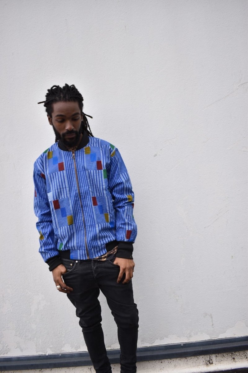 Retro Bomber Jacket in Purple - Festival Clothing - Continent Clothing