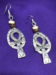 Silver Ankh Hoops - Continent Clothing