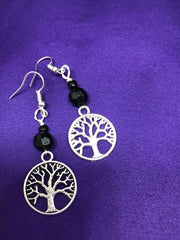 Tree of Life Earrings with Silver - Continent Clothing