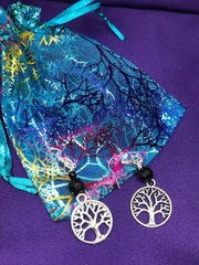 Tree of Life Earrings with Silver - Continent Clothing