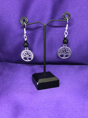 Tree of Life Earrings with Silver - Continent Clothing