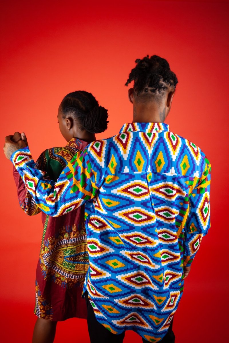 Women's African Print Shirt Oversized - Continent Clothing