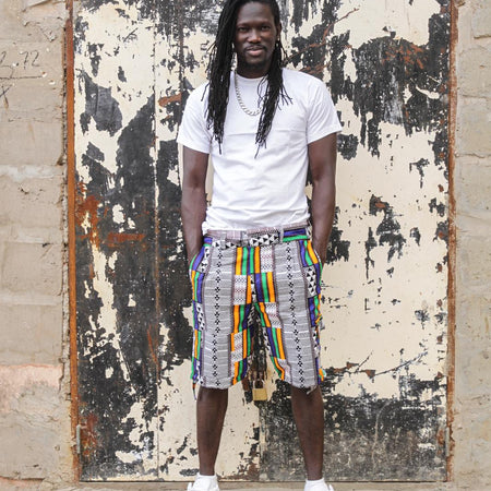 African Patchwork Shorts - Festival Shorts