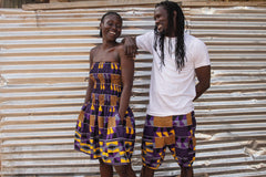African Board Shorts In Chilled Purple - Continent Clothing 