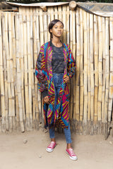 Summer Festival Coat In Wow Print - Continent Clothing 