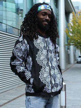 African Bomber Jacket In Jet Black