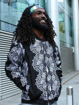 African Bomber Jacket In Jet Black