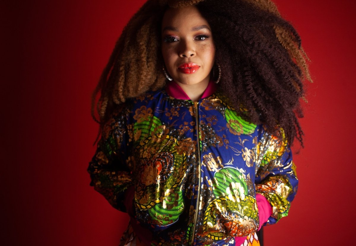 African Bomber Jacket In Metallic Gold Blue - Continent Clothing 