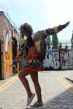 African Bomber Jacket in Patchwork- Festival Clothing - Continent Clothing 