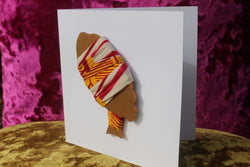 African Card Card Made with Recycled Wood and Eco Friendly Paper