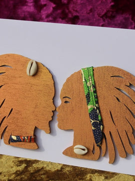 African Card Card Made with Recycled Wood and Eco Friendly Paper