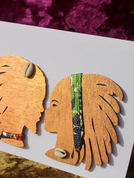 African Card Card Made with Recycled Wood and Eco Friendly Paper