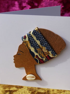 Afrikanische Kartenkarte, die mit wiederverwandtem Holz und Eco freundlichem Papier gemacht ist