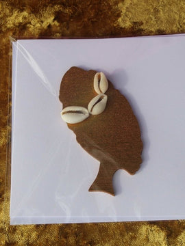 African Card Card Made with Recycled Wood and Eco Friendly Paper