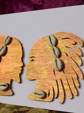 African Card Card Made with Recycled Wood and Eco Friendly Paper