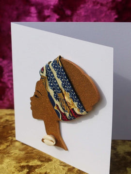 Afrikanische Kartenkarte, die mit wiederverwandtem Holz und Eco freundlichem Papier gemacht ist