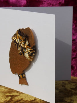 African Card Card Made with Recycled Wood and Eco Friendly Paper