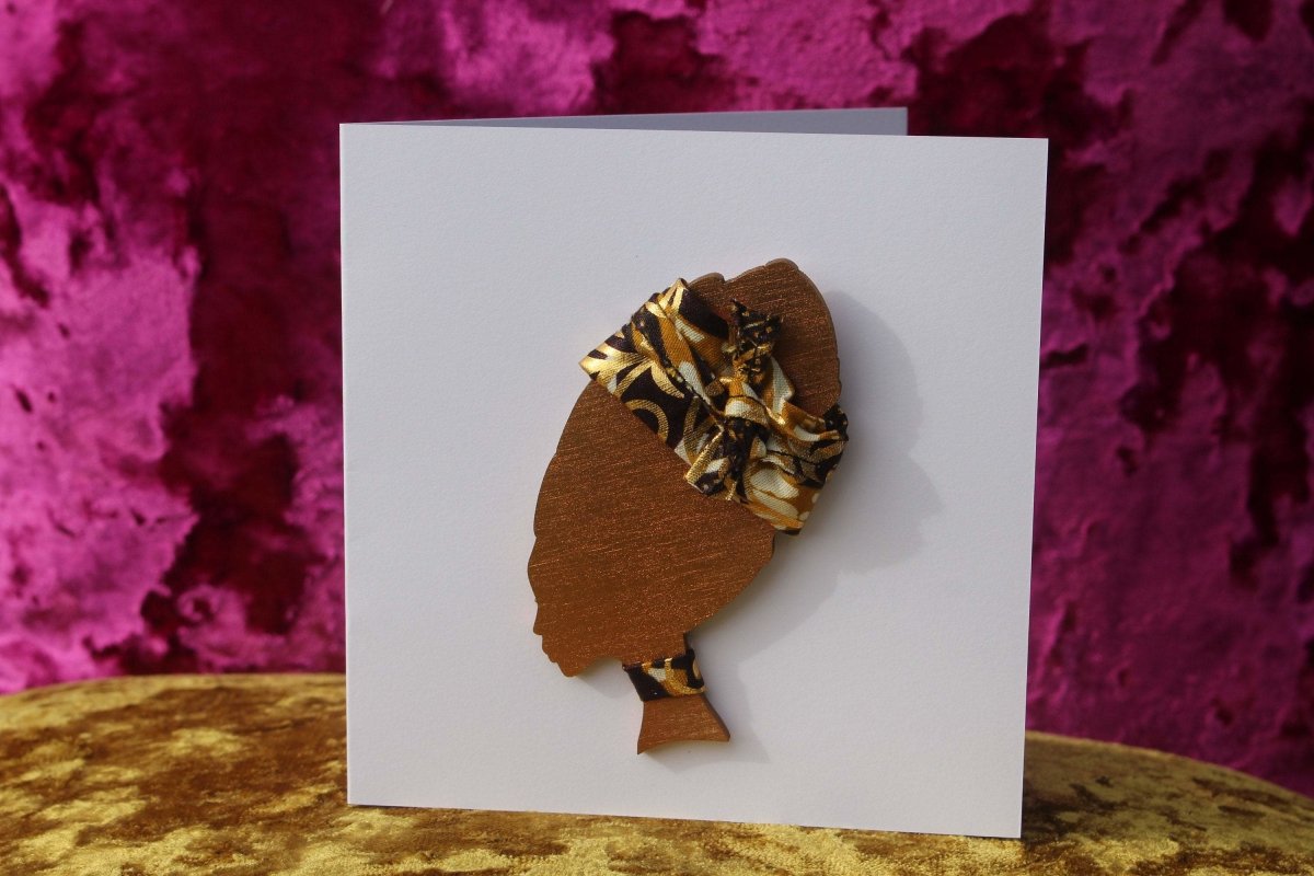 African Card Card Made with Recycled Wood and Eco Friendly Paper - Continent Clothing 