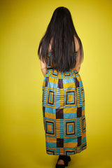 African Dress in Amazing Blue Kente - The Continent Clothing