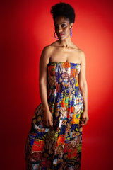 African Dress In Crazy Patchwork - Continent Clothing 