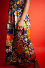 African Dress In Crazy Patchwork - Continent Clothing 