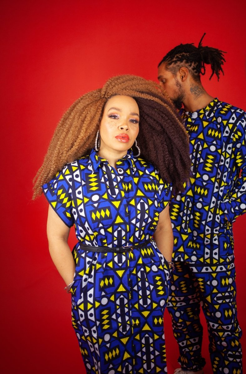 African Dress In Electric Blue - Continent Clothing 