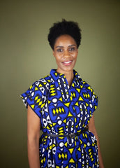 African Dress In Electric Blue - Continent Clothing 