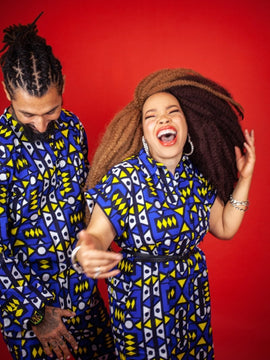 African Dress In Electric Blue