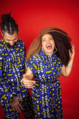 African Dress In Electric Blue - Continent Clothing 