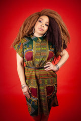 African Dress In Green Dashiki - Continent Clothing 
