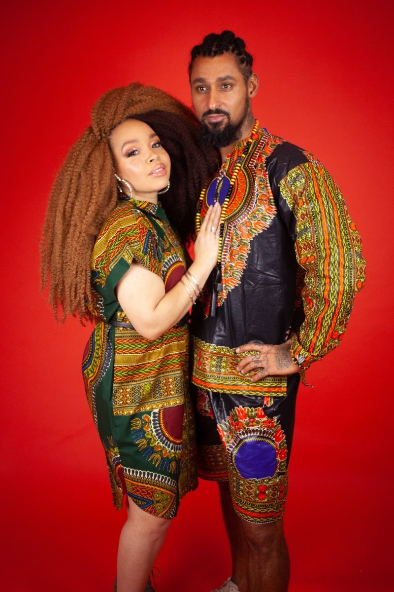 African Dress In Green Dashiki - Continent Clothing 