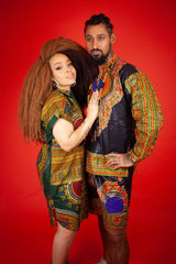 African Dress In Green Dashiki - Continent Clothing 