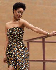 African Dress In Mud Cloth - The Continent Clothing