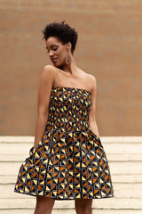 African Dress In Mud Cloth - The Continent Clothing