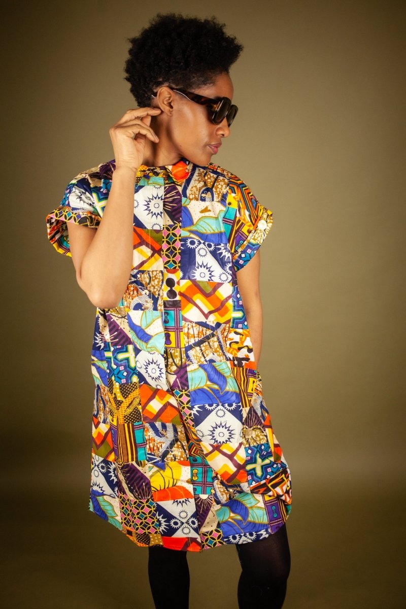 African Dress In Patchwork - Continent Clothing 