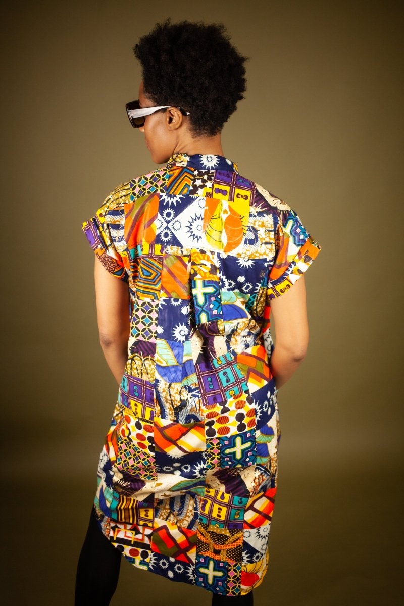 African Dress In Patchwork - Continent Clothing 