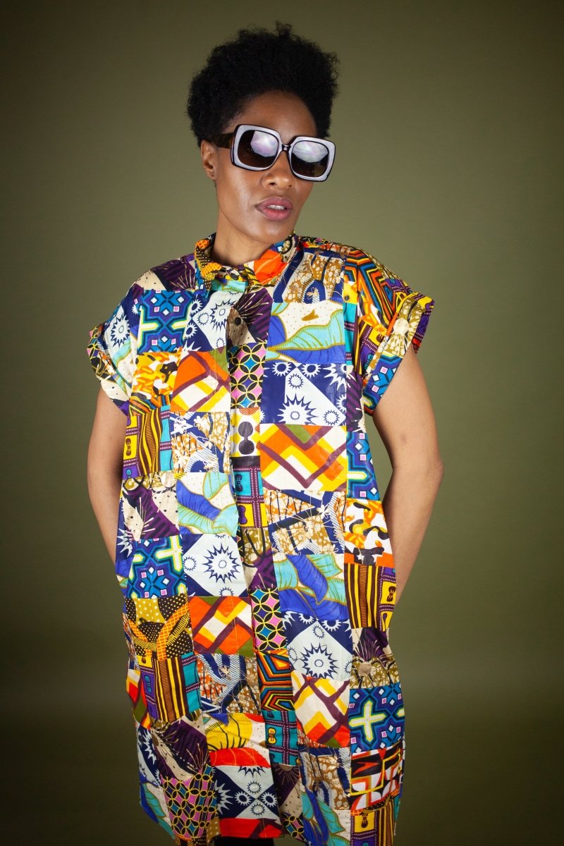 African Dress In Patchwork - Continent Clothing 